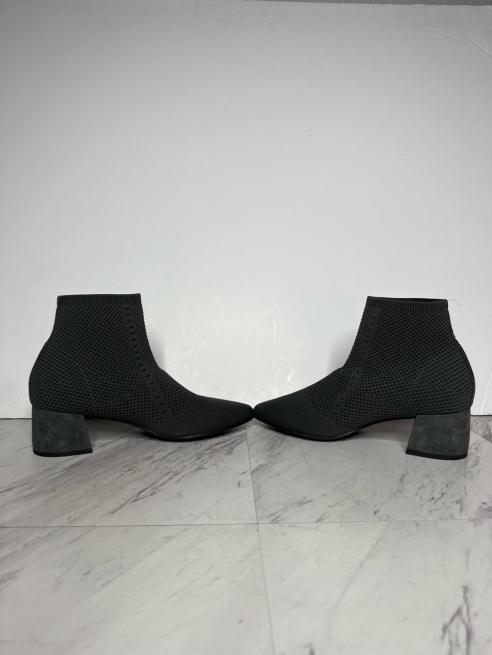 Eileen Fisher Honey Gray Knit Stretch Bootie 9 1/2 - Picture 5 of 13